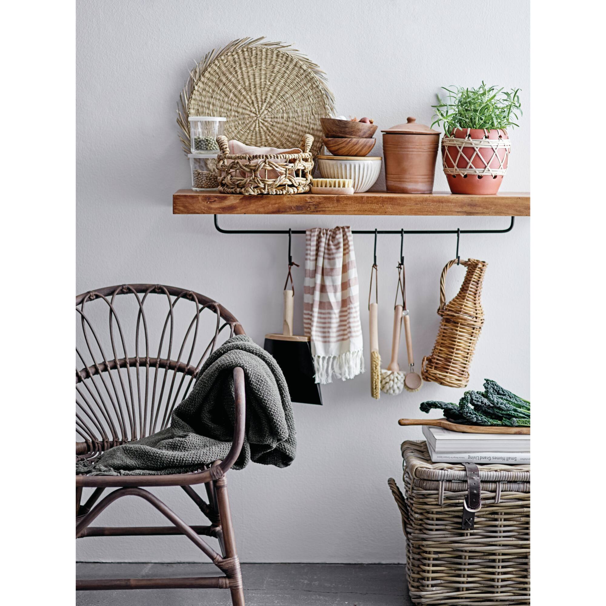 Hello Honey® Metal Dust Pan with Beech Wood Handle & Brush Set